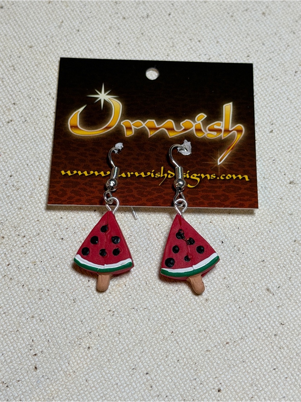 UrWish Watermelon Slice Dangle Earrings